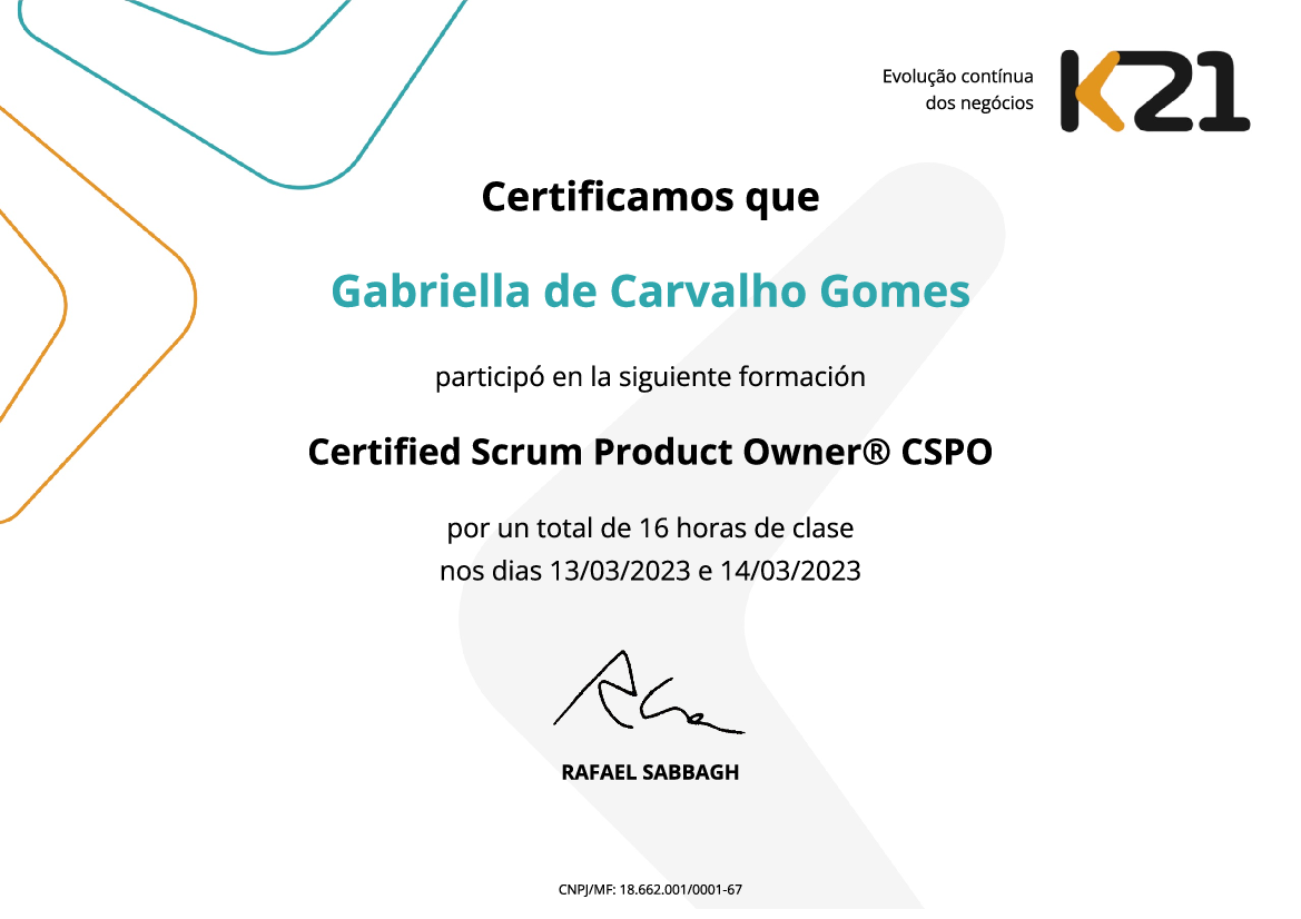 Certificado K21
